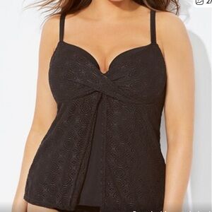Womens Tankini Underwire Swimsuits Two piece Tummy Control Modest NWT Size 18